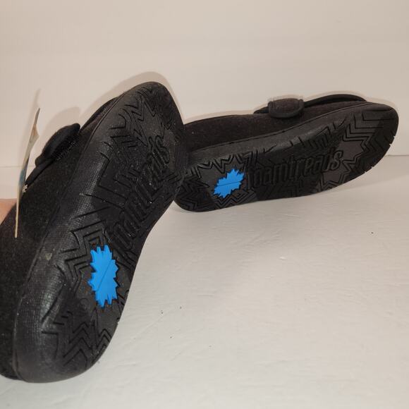 FOAMTREADS Physician L2 Comfort Slipper Womens 6M Black Wool Adjustable Diabetic - Picture 11 of 12